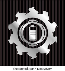 battery icon inside silvery badge
