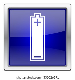 Battery icon. Internet button on white background. EPS10 vector.
