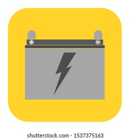 Battery icon isolated. Flat design vector illustration.