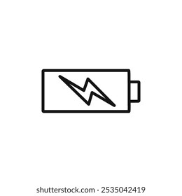 Batteriesymbol einzelne flache Vektorgrafik in Umrissen