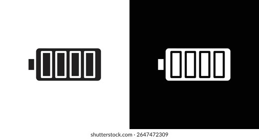 Battery icon Isolated flat vector in outline