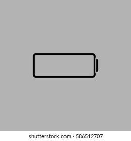 Battery icon . Isolated on gray background