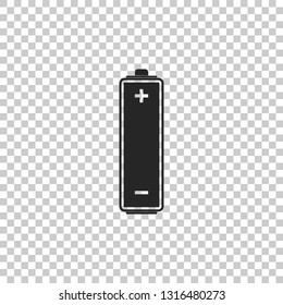 Battery icon isolated on transparent background. Flat design. Vector Illustration