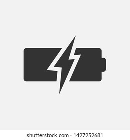 Battery icon isolated on white background. Vector illustration. Eps 10.