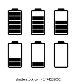Battery icon isolated on white background. Vector illustration