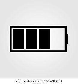 Battery icon isolated on white background. Vector illustration