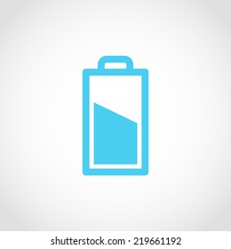 Battery Icon Isolated on White Background
