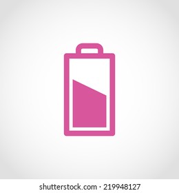 Battery Icon Isolated on White Background