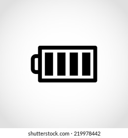 Battery Icon Isolated on White Background