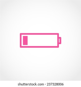 Battery Icon Isolated on White Background