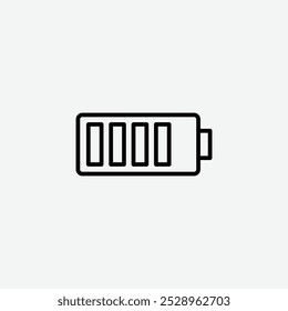 Battery icon isolated on the white background.