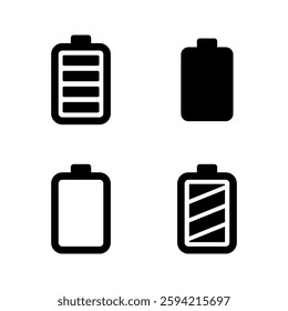 Battery icon isolated on white background.