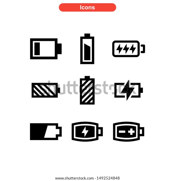battery icon isolated\
sign symbol vector illustration - Collection of high quality black\
style vector icons\
