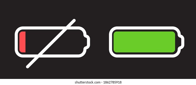 Icono de batería aislado. EPS10 de ilustración vectorial