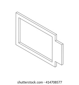 Battery icon, isometric 3d style