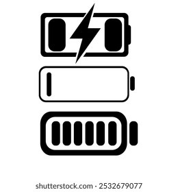 Ícone de bateria com raio, indicando status de carregamento.
