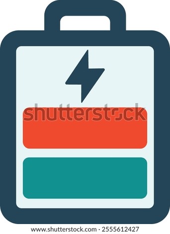 a battery icon with a lightning bolt on top