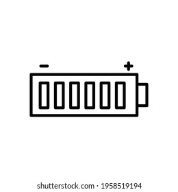 Battery icon line style vector for your web, mobile app logo UI design