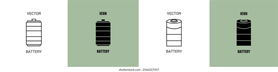 Battery icon line. Battery vector illustration.