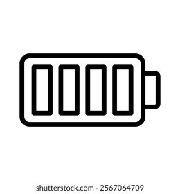 Battery Icon Lineal Style Vector Illustration