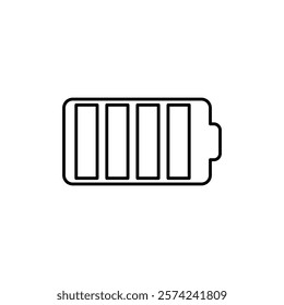Battery icon linear logo isolated