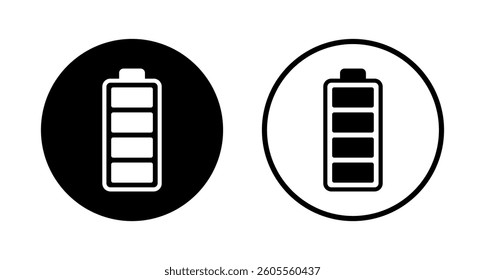 Battery icon logo design. battery Charging sign. battery charge level