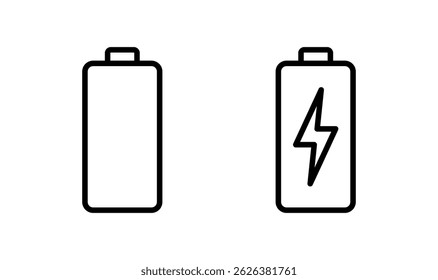 Battery icon logo design. battery Charging sign. battery charge level