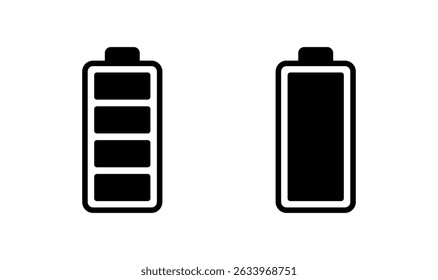 Battery icon logo design. battery Charging sign. battery charge level