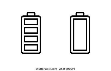Diseño del logotipo del icono de la batería. señal de carga de la batería. nivel de Recargo de la batería