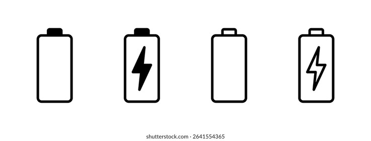 Battery icon logo design. battery Charging sign. battery charge level