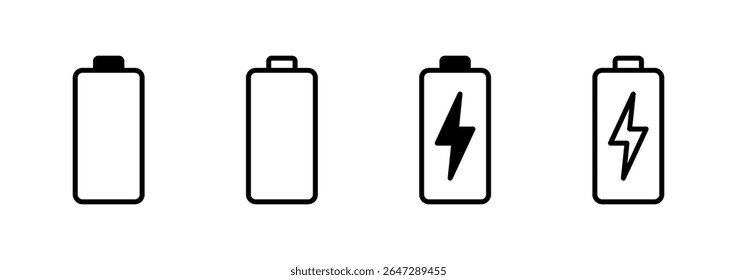 Diseño del logotipo del icono de la batería. señal de carga de la batería. nivel de Recargo de la batería