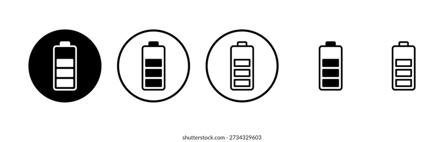 Battery icon logo design. battery Charging sign. battery charge level