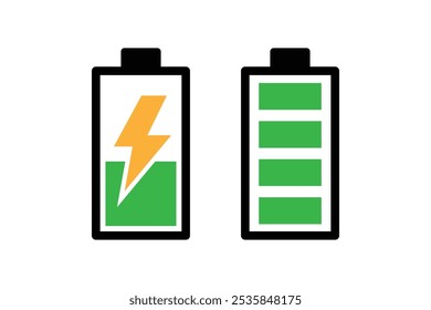 Battery icon logo design template isolated illustration