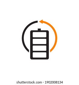 Battery icon logo design vector template