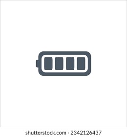 Batteriesymbol, Symbol-Logo flache Design-Apps und Webseite. EPS10 Bearbeitbar.