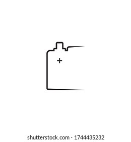battery icon logo illustration design
