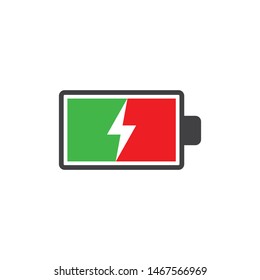 battery icon logo illustration vector design