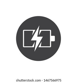 battery icon logo illustration vector design