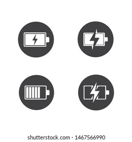 battery icon logo illustration vector design