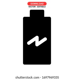 battery icon or logo isolated sign symbol vector illustration - high quality black style vector icons
