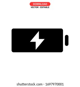 battery icon or logo isolated sign symbol vector illustration - high quality black style vector icons
