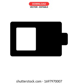 battery icon or logo isolated sign symbol vector illustration - high quality black style vector icons
