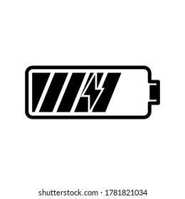 Icono de la batería o logotipo símbolo de signo aislado ilustración vectorial - iconos vectoriales de estilo negro de alta calidad

