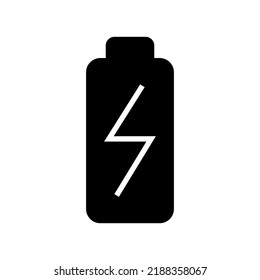 Icono de batería o logotipo símbolo de signo aislado ilustración vectorial - iconos vectoriales de estilo negro de alta calidad
