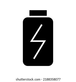 Icono de batería o logotipo símbolo de signo aislado ilustración vectorial - iconos vectoriales de estilo negro de alta calidad
