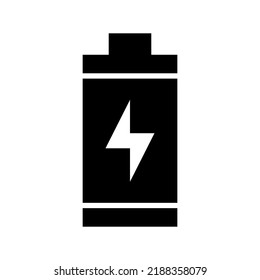 Icono de batería o logotipo símbolo de signo aislado ilustración vectorial - iconos vectoriales de estilo negro de alta calidad
