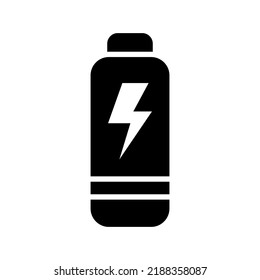 Icono de batería o logotipo símbolo de signo aislado ilustración vectorial - iconos vectoriales de estilo negro de alta calidad

