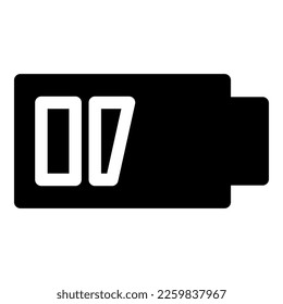 battery icon or logo isolated sign symbol vector illustration - high quality black style vector icons