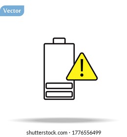 Icono de la batería o logotipo en línea moderna. Pictograma de esquema gris de alta calidad para diseño de sitios web y aplicaciones móviles. Ilustración vectorial en un fondo blanco.