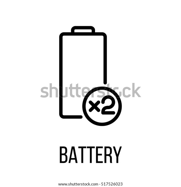 Battery icon or logo in modern\
line style. High quality black outline pictogram for web site\
design and mobile apps. Vector illustration on a white\
background.